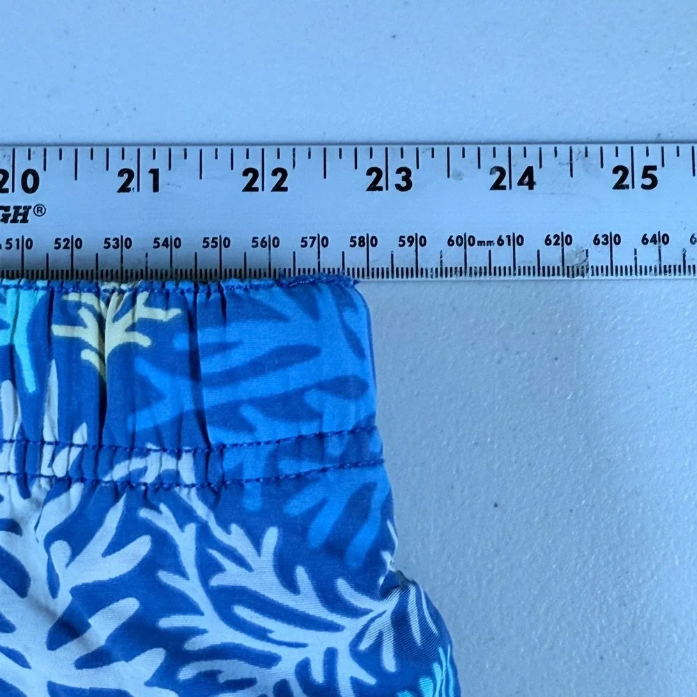 Tommy Bahama Relax Swim Trunks Mens XXL Blue Coral Tropical AOP Beach Resortwear
